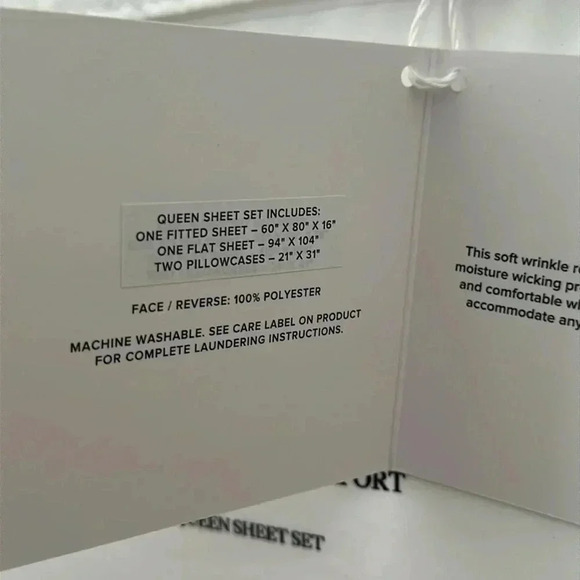 UGG Queen Sheet Set Cooling Technology For Comfort NEW - Picture 3 of 3